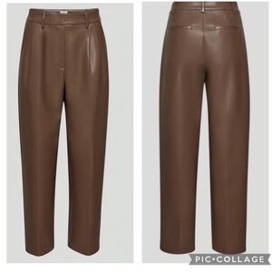 Aritzia Wilfred Carrot Vegan Leather Pants